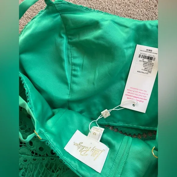 Lilly Pulitzer Brazilian Green Risette Lace Dress - Picture 12 of 15